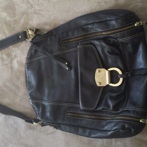 Euc Brio 100 % leather black purse